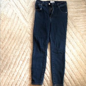 Dark Blue Rollas high rise skinny jeans size 31